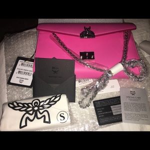 NWT MCM Millie Crossbody Bag Sugar Pink